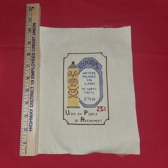 Cross-stitch homemade art decor. Just needs a frame - Picture 2 of 3